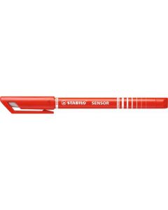 STABILO SENSOR fine Pen 0.3mm Line Red (Pack 10) - 189/40