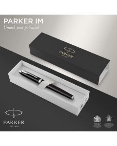 Parker IM Fountain Pen Black Barrel Blue Ink Gift Box - 1931651