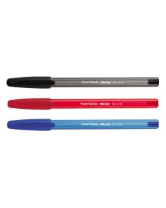 Paper Mate InkJoy 100 Ballpoint Pen 1.0mm Tip 0.7mm Line Black/Blue/Red (Pack 8) - 1956745