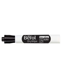 Berol Dry Wipe Whiteboard Marker Bullet Tip 2mm Line Black (Pack 48) - 1984868