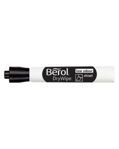 Berol Dry Wipe Whiteboard Marker Chisel Tip 2-5mm Line Black (Pack 48) - 1984887