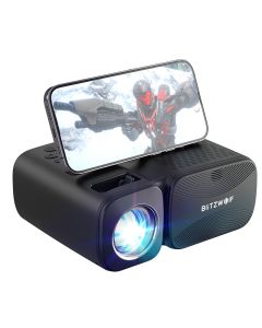 BlitzWolf BW-V3 Mini LED Projector 5G-WIFI Screen Mirroring Wireless 1080P Supported Bluetooth 5.0 250 ANSI Lumens Portable Outdoor Movie EU Plug