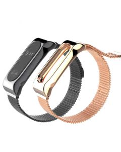 Mijobs Magnetic Buckle Metal Replacement Stainless Steel Strap for Xiaomi MiBand 2 Non-original