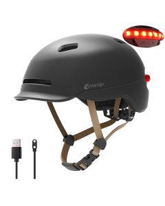 [US Direct] Smart4u Bike Helmet 22.44-24.02in Adjustable Waterproof Sport Cycling Helmet with Sensor Taillight