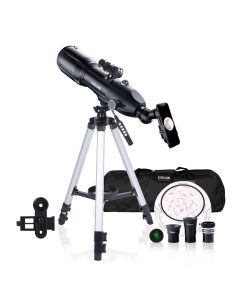 [EU/US Direct] ESSLNB 16-133X Astronomical Telescopes for Adults Kids Astronomy Beginners 80mm Travel Telescopes with 10X Phone Mount And Moon Filter