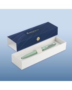 Waterman Allure Ballpoint Pen Pastel Green/Chrome Barrel Blue Ink Gift Box - 2105304
