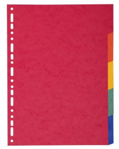 Exacompta Forever Recycled Divider 5 Part A4 Extra Wide 220gsm Card Vivid Assorted Colours - 2105E