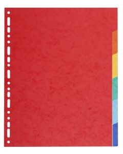 Exacompta Forever Recycled Divider 6 Part A4 Extra Wide 220gsm Card Vivid Assorted Colours - 2106E
