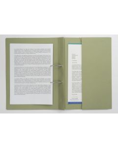 Guildhall Spring Pocket Transfer File Manilla Foolscap 315gsm Green (Pack 25) - 211/9062Z