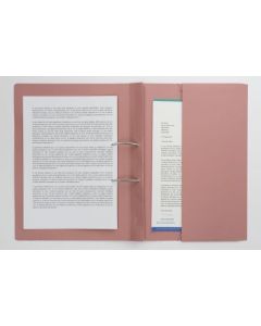 Guildhall Spring Pocket Transfer File Manilla Foolscap 315gsm Pink (Pack 25) - 211/9064Z