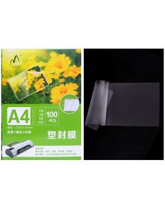 A4 Laminating Plastic Film 100 sets/pack 22*31cm Plastic Coated Paper Photo File Printing Plastic Film Supplies