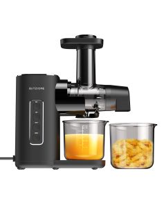 Blitzhome BH-JC01 Cold Press Juicer machines US Plug 2-Speed Modes Slow Masticating Juicer for Vegetable and Fruit with Quiet Motor/Reverse Function/Wide 1.73" Feed Port Easy to Clean