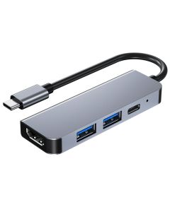 4 In 1 USB 3.0 Hub Type-C Docking Station USB Adapter with USB 2.0 USB 3.0 PD 3.0 Power HDMI for PC Laptop Matebook HUAWEI XIAOMI Macbook Pro