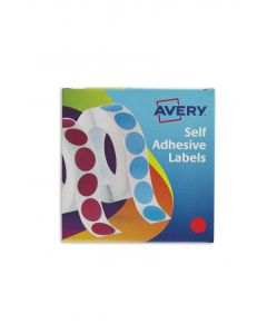 Avery Labels in Dispenser Round 19mm Diameter Red (Pack 1120 Labels) 24-506