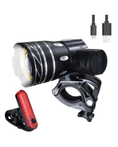 BIKIGHT T6 150LM Bicycle Headlight Powerful 1200mAh 3 Modes USB Rechargeable Bike Front Frame Light Cycling Camping with Taillight