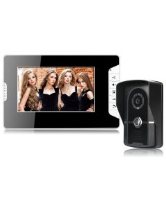 7 inch Video Phone Doorbell Intercome Kit 120 Wide Angle Auto IR Night Vision HD Camera Waterproof Real-time Home Monitoring Visual Door Bell