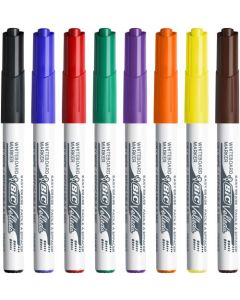 Bic Velleda 1741 Whiteboard Marker Bullet Tip 1.4mm Line Assorted Colours (Pack 8) - 9581661