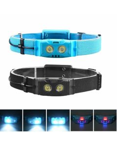 Mini LED Headlamp Built-in Battery USB Rechargeable Headlight Outdoor Waterproof Camping Torch Lights