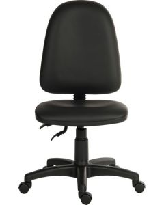 Ergo Twin High Back PU Operator Office Chair without Arms Black - 2900PU-BLK