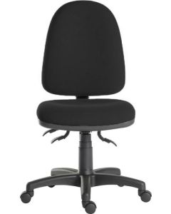 Ergo Trio Ergonomic High Back Fabric Operator Office Chair without Arms Black - 2901BLK