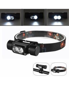5 Light Mode Headlamp Portable Bicycle Lights COB LED Head Lamp Flashlight USB Rechargeable Head Torch Head Light with Built-in Battery