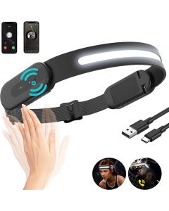 Smart bluetooth LED Headlamp USB Rechargeable Motion Sensor Headlamps With Wireless Music Function