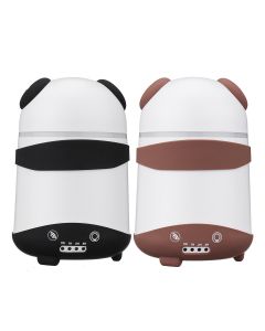 Dual Humidifier Air Oil Diffuser Aroma Mist Maker LED Cartoon Panda Style For Home Office US Plug