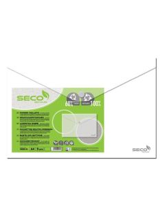 Stewart Superior 100% Oxo Biodegradable Popper Wallet Polypropylene A4 Clear (Pack 5) - 30085-CL