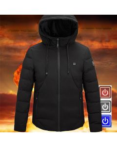 Men Winter Warm USB Heating Jackets Smart Thermostat Hooded Heated Clothing Waterproof Warm Jackets Women's heating jacket