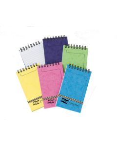 Clairefontaine Europa Minor Pad Wirebound Pressboard Cover Ruled 120 Pages Assorted Colours (Pack 20) 3151Z