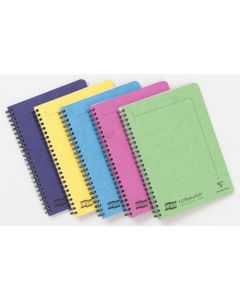 Clairefontaine Europa Notemaker A5 Wirebound Pressboard Cover Notebook Ruled 120 Pages Assorted Colours (Pack 10) 3155Z