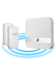 300M Waterproof LED Wireless Doorbell 52 Songs Chime Door Bell SOS EU/US/UK Plug