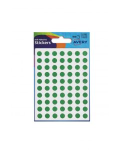 Avery Coloured Label Round 8mm Diameter Green (Pack 10 x 560 Labels) 32-302