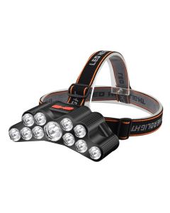 Camping Headlight Head Flashlight Head Light 11 LED Headlamp Rechargeable Powerful Head Lamp Built-in Rechargeable 18650 Battery