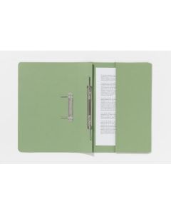 Guildhall Spring Pocket Transfer File Manilla Foolscap 285gsm Green (Pack 25) - 347-GRNZ
