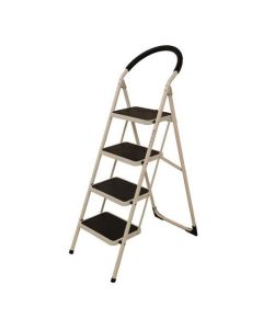 Slingsby Folding 4 Tread Step Ladder 150Kg Capacity (Height to Top Step 950mm) White - 359295