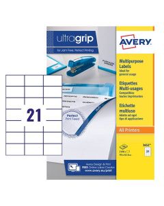 Avery Multipurpose Label 70x42mm 21 Per A4 Sheet White (Pack 2100 Labels) 3652