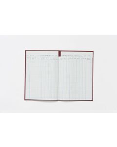 Guildhall Headliner Account Book Casebound 298x203mm 14 Cash Columns 80 Pages Red 38/14Z