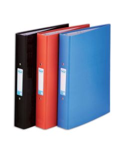 Elba Ring Binder A4+ 25mm Capacity 30mm Spine Paper On Board 2 O-Ring Assorted (Pack 10) 400033510