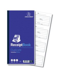 Challenge 280 x 141mm Duplicate Receipt Book Carbonless Taped Cloth Binding 200 Sets - 400048651