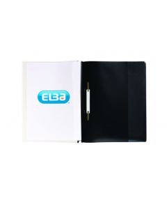 Elba Report Files With Front Cover Pocket A4 Black (Pack 25) 400055036