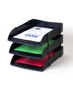 Avery Eco Letter Tray Risers 75mm Plastic Black (Pack 4) - 403