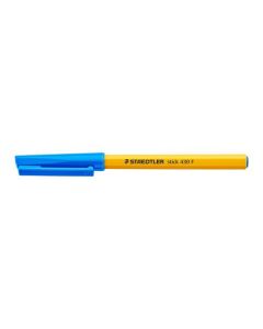 Staedtler 430 Stick Ballpoint Pen 0.8mm Tip 0.30mm Line Blue (Pack 10) - 430F3