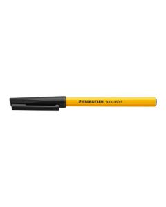 Staedtler 430 Stick Ballpoint Pen 0.8mm Tip 0.30mm Line Black (Pack 10) - 430F9