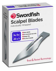 Swordfish Scalpel Blades No 10A Silver (Pack 100) - 43802