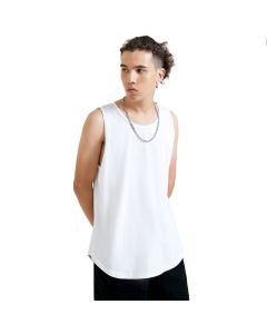 Cotton Vest Crew Neck Vest Solid Colour Breathable Comfortable Outdoor Sports Tops For Men