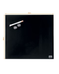 Nobo Magnetic Glass Whiteboard Tile 300x300mm Black 1903950