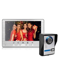 7inch Video Doorbell Camera with Monitor Hands-free Intercom IR Night Vision IP55 Waterproof Built-in 16 Chord Sounds Video Door Entry Security System