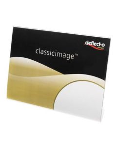 Deflecto A5 Landcape Slanted Literature Display Sign Holder Crystal Clear - 47505