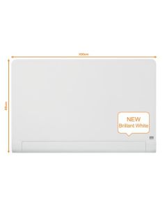 Nobo Impression Pro Magnetic Glass Whiteboard with Concealed Pen Tray 1000x560mm White 1905191